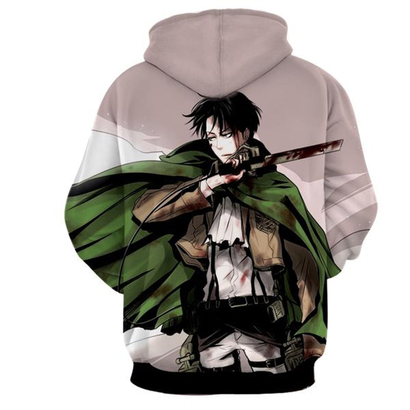 AOT 3D Hoodie (Captain Levi)